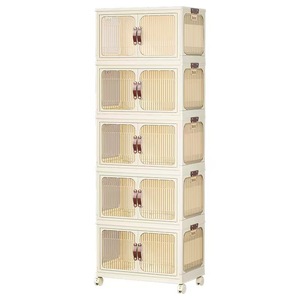 Armario de Almacenamiento Plegable, Organizador de Ropa Plegable para Armario, Estante de Zapatos de Plástico, Caja de Almacenamiento de Zapatos Plegable, Cajas de Zapatos Transparentes - Product Image 2