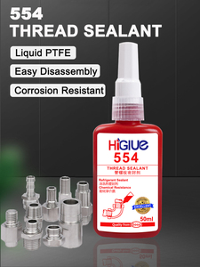 Adhésif anaérobie 554 rouge, scellant de filetage résistant aux solvants, pour applications à haute température <span class=keywords><strong>et</strong></span> conduites chimiques - Product Image 1
