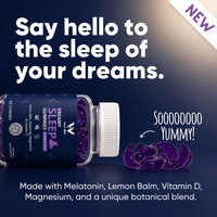 Gummies de mélatonine pour le sommeil – Soutien bien-être nocturne pour adultes – 5 mg de mélatonine avec mélisse, magnésium, vitamine D – Marque privée OEM