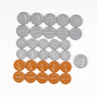 Fabricant professionnel en vrac argent or Euro Nickels jetons pièces de monnaie en plastique US Dollar 19-35mm petites pièces