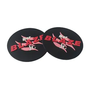 Promotional Cute Round Silicone Coaster For Drink Custom Logo 2D 3D Soft PVC Rubber Coaster Bar Beer Cup Mat