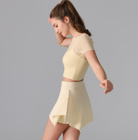 Ensemble de yoga pour femme : Soutien-gorge de sport en maille avec coussinets intégrés, antibactérien, sensation seconde peau, pour la course et le badminton