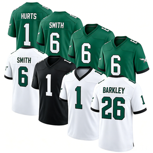 Maillot de <span class=keywords><strong>football</strong></span> des Philadelphia Eagles cousu de haute qualité # 1 Jalen Hurts # 6 A.J. Marron # 26 Saquon Barkley # Maillot personnalisé 9 <span class=keywords><strong>Lemon</strong></span> - Product Image 1