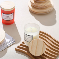 Couvercle de bocal en bois de pin personnalisé avec joint en silicone, couvercle hermétique pour bougies, conteneurs de stockage pour aromathérapie, service OEM