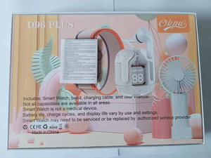 2026 Neues D96 Plus <span class=keywords><strong>3</strong></span>-in-1 Smartwatch-Set mit Bluetooth-Kopfhörern & Mini-Ventilator - IP67 Wasserdicht, Herzfrequenz-/Blutdruckmessung, Fitness - Product Image 2