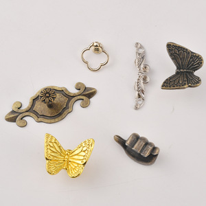 Tirador de gabinete de aleación de zinc con diseño de mariposa, estilo europeo antiguo, de un solo orificio, accesorio de ferretería duradero - Product Image 2