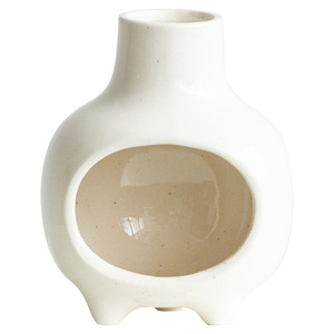 Biểu Tượng Tùy Chỉnh Phong Cách Bắc Âu Bóng Trắng Gốm Ống Khói Dầu Burner Handmade Khuếch Tán Hương Liệu Cho Yoga Thiền Thư Giãn - Product Image 5