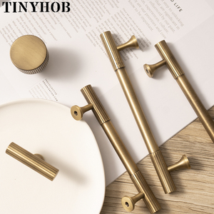 Puxador de Latão para Gavetas e Armários, Puxador e Botão de Latão Puro C-3720, Novo Estilo Nórdico Simples, Luxo Leve e Moderno - Product Image 6