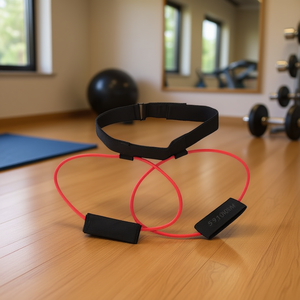 Red and Black 5*9*1000MM Waist Trainer 20 Lbs <b>Exercise</b> <b>Bands</b> for Fitness Training - Product Image 2