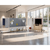 Meuble de bureau modulaire avec panneau de séparation tableau blanc et armoire de rangement mobile à roulettes pour bureau d'entreprise