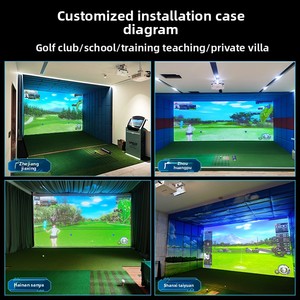 Global 2K HD 3D Indoor <b>Golf</b> Simulator Home KTV Theater Full <b>Set</b> Equipment Premium 2K HD 3D <b>Golf</b> Simulators - Product Image 5