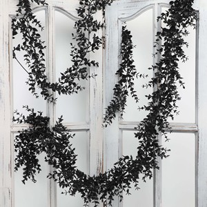 Décorations murales en eucalyptus noir simulé Yuexinda, 100 cm-200 cm, pour Halloween et Noël en extérieur - Product Image 3