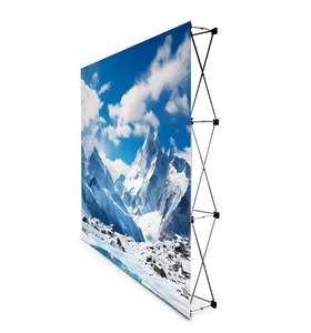 Custom Wholesale Display Exhibition Fabric Backdrop Pop Up Booth Banner Stand Display