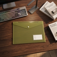 Carpeta para Archivos, Carpeta Transparente A4 con Porta Tarjetas de Visita, Carpeta para Archivos A5 de Color