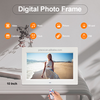 Bingkai foto Digital LCD akrilik FHD 10 ", bingkai foto Digital 1080P, tampilan Video, jam bingkai gerakan, grosir, perlengkapan gambar gerak