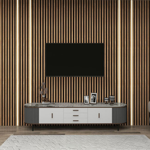 Hiện đại <span class=keywords><strong>LED</strong></span> chiếu sáng cách âm acoustic Tấm tường bằng gỗ đá phiến trang trí tấm Tường cho nội thất giảm tiếng ồn tính năng - Product Image 6