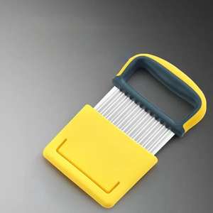 Cortador de Patatas Manual de Acero Inoxidable, Cuchillo Ondulado para Patatas Fritas, Rebanador de Patatas, Cortador de Patatas Onduladas - Product Image 5