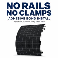 Panneau solaire PERC flexible 560W ultra-mince sans cadre pour structure d'ombrage de carport incurvé, auvent solaire de stationnement, efficacité 24,99 %
