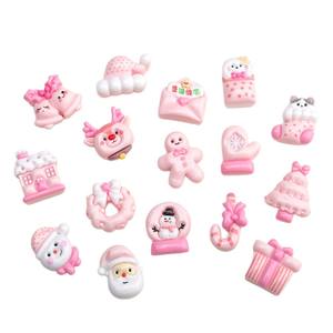 Résine rose thème de noël dessin animé bricolage résine accessoires crème poudre Animal Gel pince à cheveux indésirable coque de téléphone <span class=keywords><strong>boucle</strong></span> de chaussure - Product Image 5