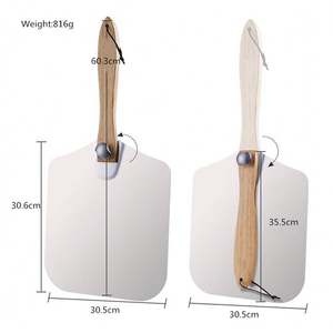 Spatule à <span class=keywords><strong>pizza</strong></span> Bbq Buddy, pelle à pain, spatule à gâteau, fabriquée avec une forme personnalisée, prix 47 pouces, manche amovible décoratif, 7 pierres - Product Image 6