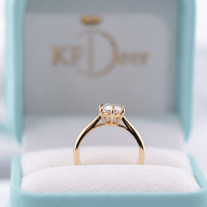 Bague <span class=keywords><strong>Solitaire</strong></span> Classique en Or 18K avec Diamant de Laboratoire <span class=keywords><strong>1</strong></span> <span class=keywords><strong>Carat</strong></span> D VS1 Taille Brillant Certifié IGI pour Femme – Idéale Fiançailles et Mariage – Offre Spéciale - Product Image 4