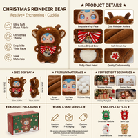Adorno de Escritorio con Diseño Navideño, Muñeco de Peluche Suave de Algodón, Decoraciones Personalizadas, Regalo, Mini Caja Sorpresa, Muñecos Adorables