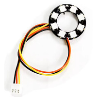 Carte de développement d'anneau lumineux RGB 8 bits WS2812, module d'apprentissage LED RGB intelligent pleine couleur 5050, DC4-7V