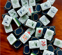 Mahjong américain 160 tuiles en acrylique résistant durable portable pour divertissement de casino |   La table de mahjong du mardi |   le Kensington