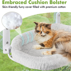 Hamaca para Gatos de Interior de 2 Piezas, Marca <span class=keywords><strong>Wowo</strong></span>, Plegable, con Ventosas Dobles Resistentes, Cama para Gatos con Marco Metálico - Product Image 2