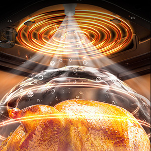 Horno Tostador Eléctrico Cuadrado Elegante de <span class=keywords><strong>Vapor</strong></span> y Aire Caliente, 7L, de Plástico, para Uso Doméstico, Cocina Rápida, Certificado CB, 1200W - ¡Gran Oferta! - Product Image 5