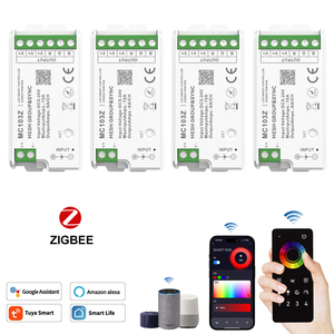 Controlador de iluminación MC100Z Zigbee MESH con control remoto DC5-24V 4CH PWM, sincronización de grupos, regulador de intensidad inalámbrico 2.4G para interiores del hogar. - Product Image 3