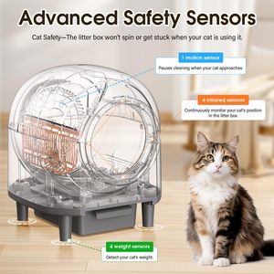 Schlaffreundliche, extrem leise (≤35dB) automatische Katzentoilette mit Selbstreinigungsfunktion, geräuscharm für den Heimgebrauch. - Product Image 5