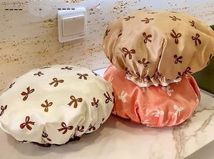 Double bonnet de douche pour femme en EVA imperméable, résistant à l'huile et à la fumée, serviette pour cheveux, utilisation bain et cuisine, bonnet de séchage rapide - Product Image 2