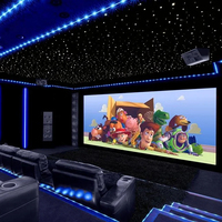Usine En Gros RGBW Fibre Optique Étoile Panneaux De Plafond Twinkle Ciel Étoilé Lumière LED Système De Cinéma Maison USB Haut-Parleur RF À Distance