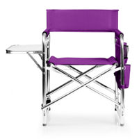 Chaise de camping portable avec porte-gobelet, dossier en maille respirante, capacité 300 lb