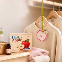 Coffret Cadeau de Noël Diffuseur d'Arômes en Céramique en Forme de Pomme Pierre Parfumée pour la Maison Désodorisant Suspendu pour Voiture Maison Bureau Armoire