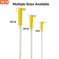 HEYI Cathéter de drainage chirurgical vétérinaire jetable, radiopactique, en polyuréthane, pour plaies, équipement médical 10Fr