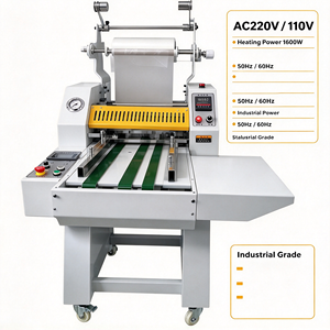 Máquina Laminadora de Rodillos con Calentamiento Infrarrojo 390mm SL-400A, Laminadora en Caliente hasta 160°C, 0-7m/min para Laminación de Papel Fotográfico y Películas - Product Image 1