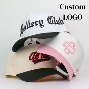 Casquettes de baseball personnalisées 100% coton, casquettes de baseball vintage bicolores de haute qualité, casquettes de baseball à 5 panneaux avec logo personnalisé - Product Image 2