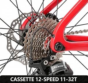 Vélo de route en carbone directement de l'usine, flexible, pour course, gravel, cross-country, aventures cyclistes en extérieur, ABC-17, 24 vitesses, transmission fluide - Product Image 2