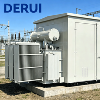 Transformateur immergé dans l'huile triphasé fiable pour postes de distribution, 6 kV 750 kVA, unité de distribution radiale compacte pour sous-stations