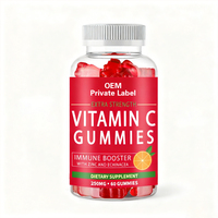 Compléments alimentaires en gommes à la saveur d'orange à la vitamine C multi-fonctions, marque privée, avec zinc et échinacée, stimulant immunitaire, anti-âge pour la peau, pour adultes