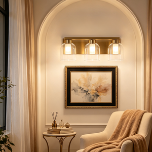 Modern Copper <b>Wall</b> Lamp <b>With</b> Glass Dome Shade 2700K Warm White LED E27 <b>Switch</b> Control Bathroom Vanity <b>Light</b> - Product Image 5