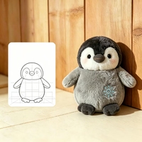 Peluche Pingouin Flocon de Neige Authentique Much Love, en Coton PP, pour un Confort Optimal et un Sommeil Réparateur, Cadeau d'Anniversaire Idéal pour Votre Meilleure Amie