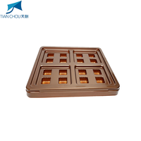 Barquette en plastique pour chocolat de qualité alimentaire à 16 cavités, barquette d'emballage personnalisée avec insert