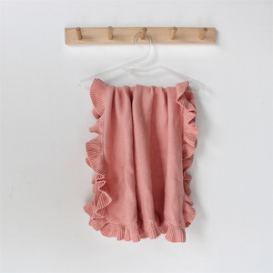 <span class=keywords><strong>Couverture</strong></span> en tricot pour nouveau-né de 0 à 2 ans, <span class=keywords><strong>couverture</strong></span> en tricot pour bébé, couleur unie, chaude, <span class=keywords><strong>couverture</strong></span> en coton tricotée avec logo personnalisé, vente en gros - Product Image 2