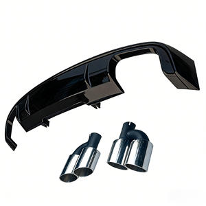 Nouveau kit carrosserie sport de haute qualité, diffuseur de pare-chocs arrière, spoiler noir pour Audi A4 2017-2019 B9, style S4 amélioré - Product Image 6