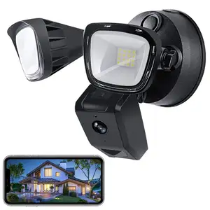Tuya Smart Life Wifi Outdoor Garden Surveillance Motion Detection IP65 Waterproof Floodlight Security Camera Wireless