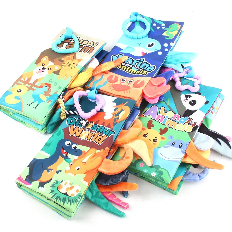 Early Parent-child Interactive Cloth Book Educação Brinquedos Infantil Baby Soft Cloth Sound Paper Sensorial Interact Book for Kids