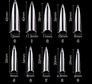 Faux ongles en stiletto pour Halloween, très vendus aux États-Unis, marque TD41, emballage neuf, pointus, 500 pièces/boîte - Product Image 4